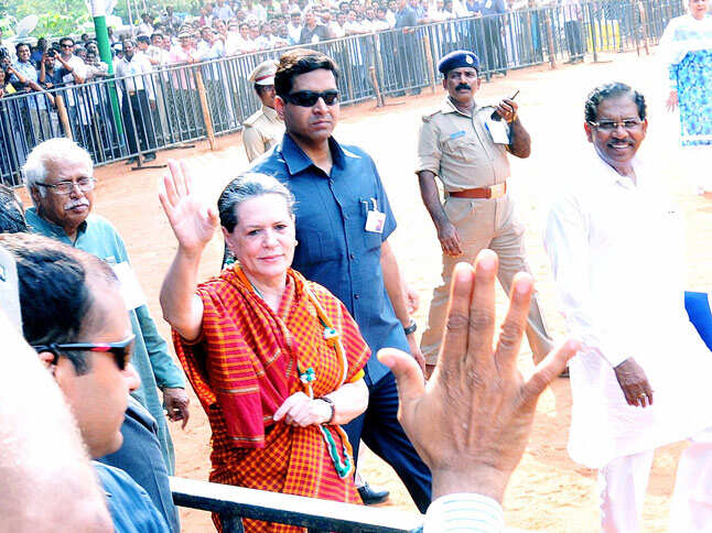 Photo - Sonia attacks BJP