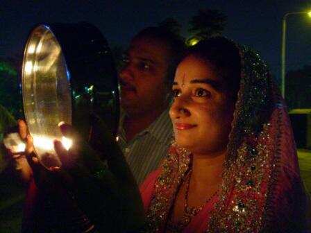 Say you care a lot with lovely Karva Chauth SMS