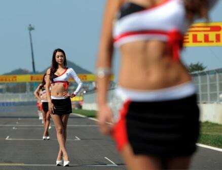 Grid girls at Korean F1 Grand Prix