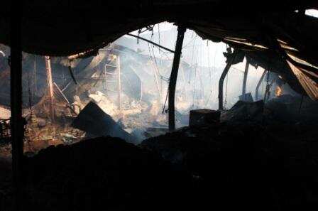 Fire at Kolkata market