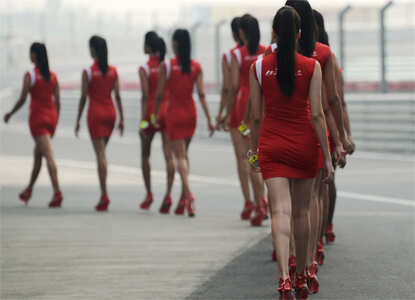 Grid Parade at Formula One Indian Grand Prix