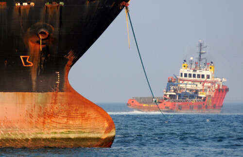 Grounded ship Pratibha Cauvery awaits salvage