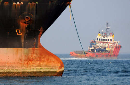 Grounded ship Pratibha Cauvery awaits salvage