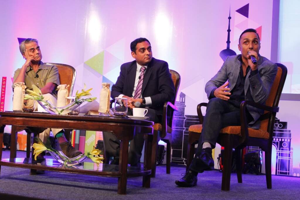 Upamanyu and Rahul in conversation with Nalin