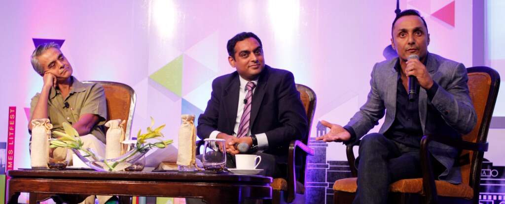 Upamanyu and Rahul in conversation with Nalin