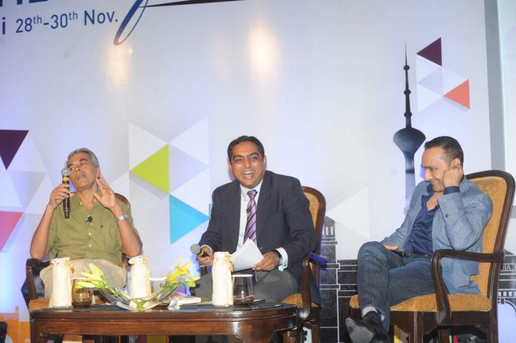 Upamanyu and Rahul in conversation with Nalin
