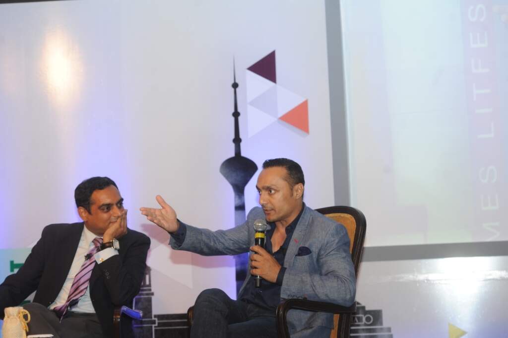 Upamanyu and Rahul in conversation with Nalin
