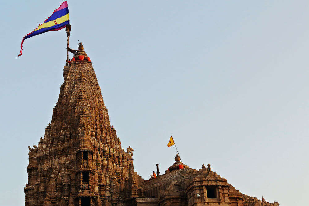 N-GJ-126_Dwarkadhish_Temple_Dwarka_Flag_Hoisting N-GJ-126_Dwarkadhish_Temple_Dwarka_Flag_Hoisting