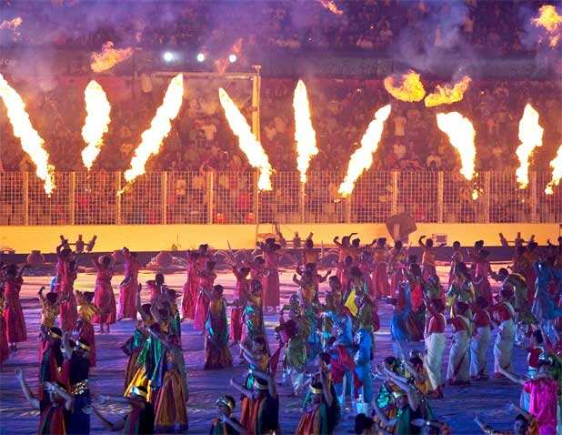 Fireworks dazzle WC opening ceremony