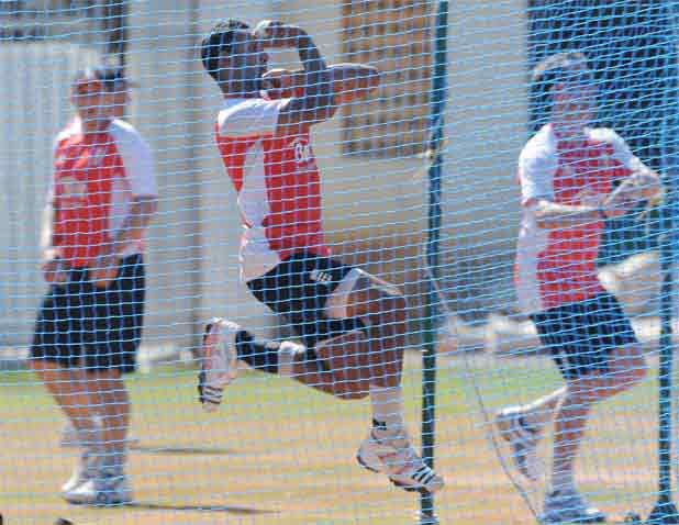 England-South Africa practice session