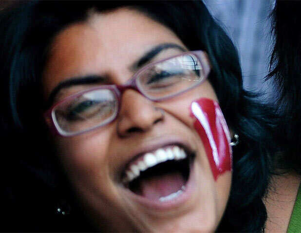 Flags and faces at World Cup