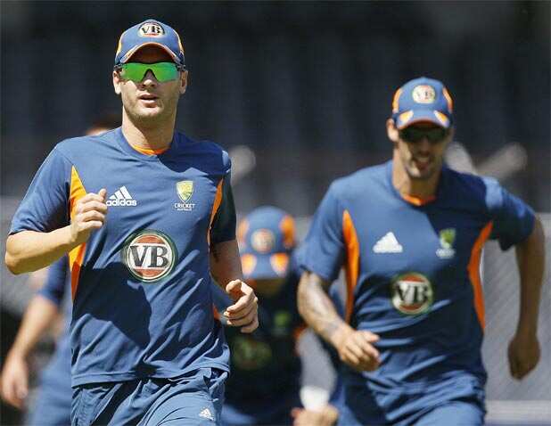 Australia's practice session