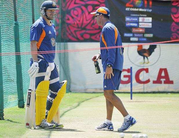 Australia's practice session