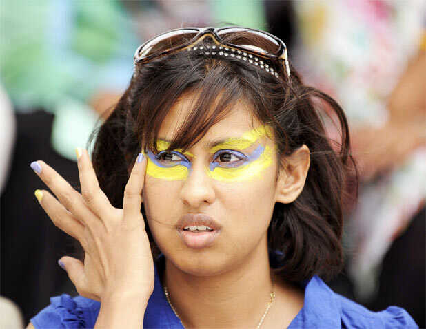 Colourful fans in Colombo