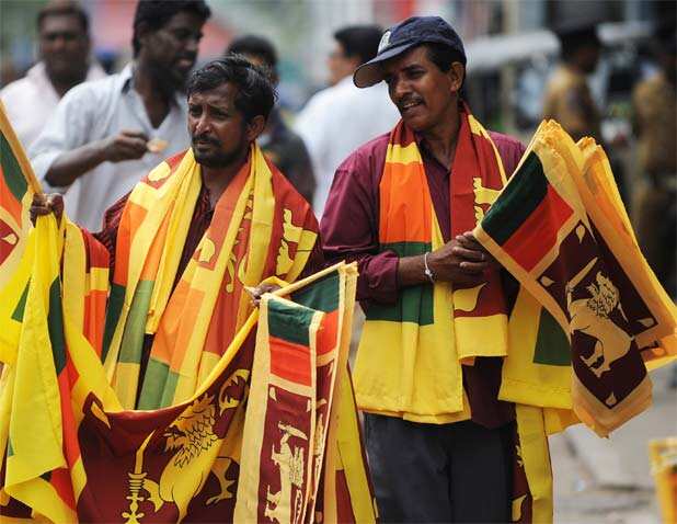 Colourful fans in Colombo