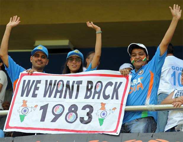 Fans cheer for Team India
