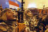 Indian soldiers celebrate World Cup win