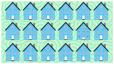 Optical illusions: Only a genius can spot the odd house in just 10 seconds